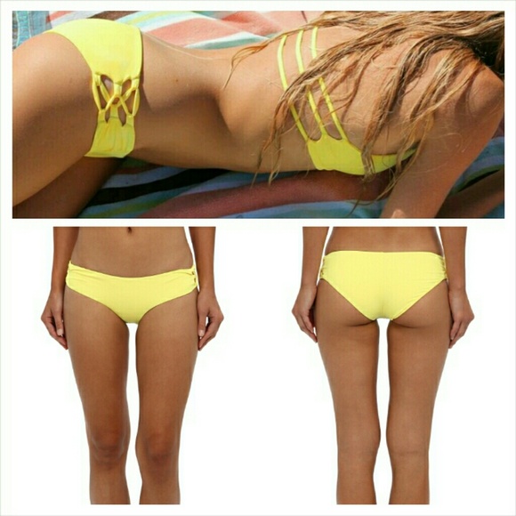 L*Space Lacey Yellow Bikini Bottom