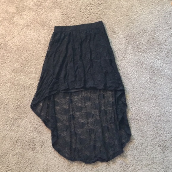 Charlotte Russe lace high low skirt