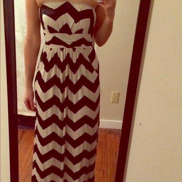 Chevron maxi dress