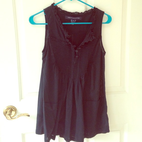 FRENCH CONNECTION black sleeveless top