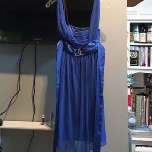 Royal Blue Grecian Inspired Short Dress