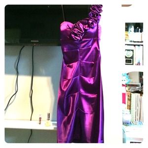 Royal Purple One Strap Dress