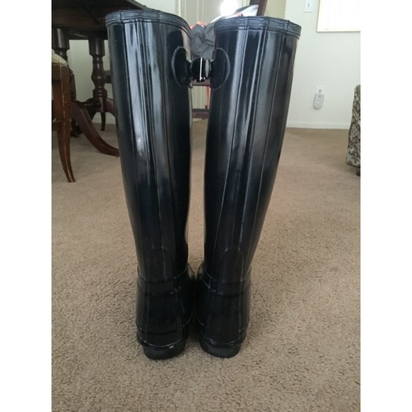 SOLD!! Hunter Boots - Original black gloss size 9 - Picture 2 of 4
