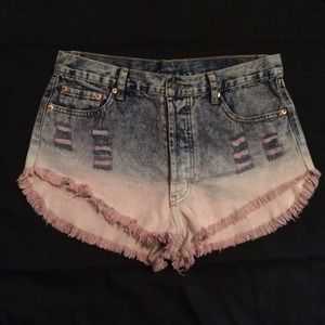 High waist denim shorts