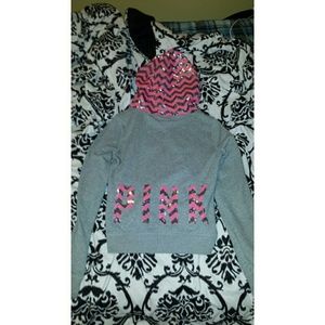 Vs pink bling hoodie
