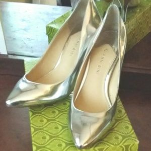 Silver gianni bini heels sz 8.5