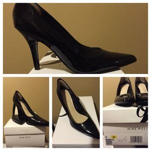 Nine West Black Patent Leather Heels