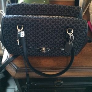 Coach jacquard print logo satchel