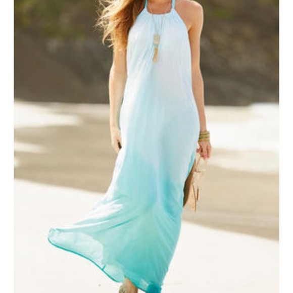 Ombre mint maxi dress