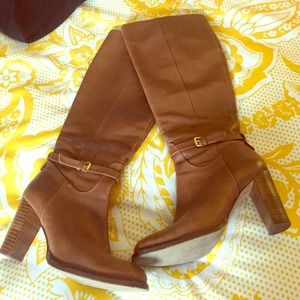 Ivanka Trump Cognac Leather Boots