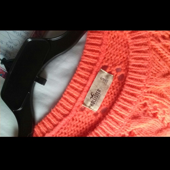 Hollister orange cropped sweater - Picture 3 of 4