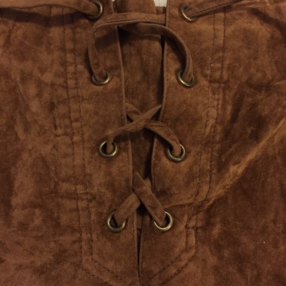 🌈🍄RARE vintage 90s lace up corset shorts XS - Picture 3 of 4