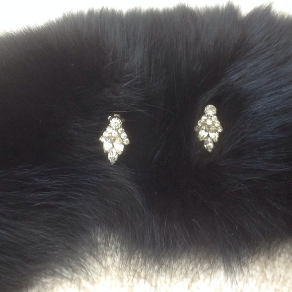 VINTAGE RHINESTONE CLIP-ON EARRINGS -REDUCED