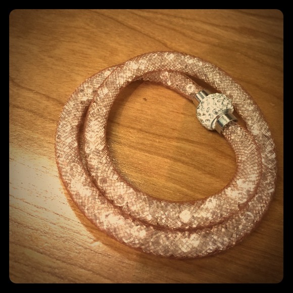 Beige Swarovski Double Bracelet