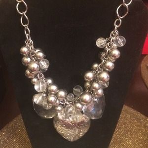 Silver ball necklace