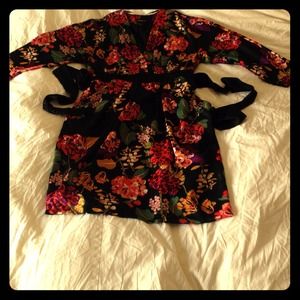 Floral silk dress