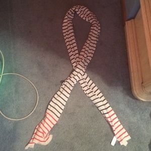 Knit Waffle Navy Stripe Extended scarf from Gap.