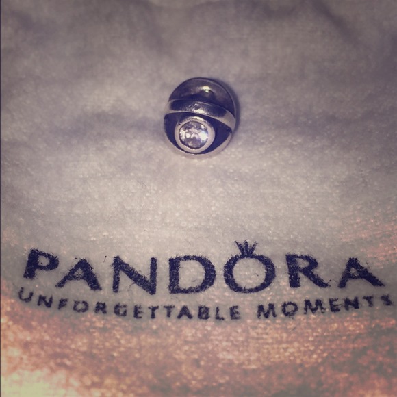 Authentic Pandora birthstone charm - clear/April