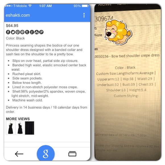 ๐๏ธHost Pick๐One Shoulder Bow LBD Black Dress - Picture 3 of 4