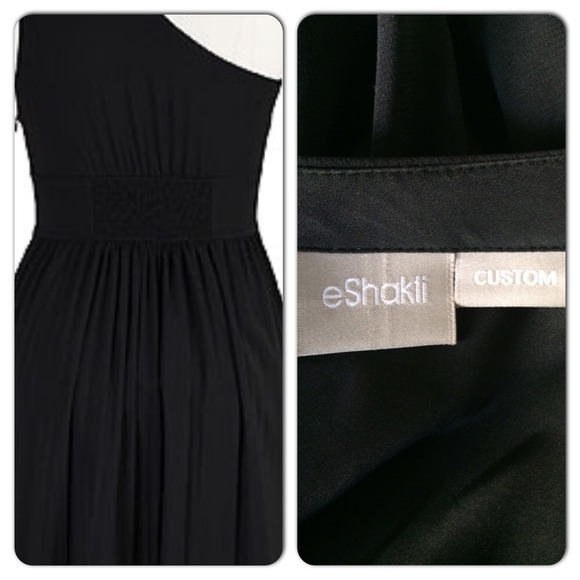 ๐๏ธHost Pick๐One Shoulder Bow LBD Black Dress - Picture 4 of 4