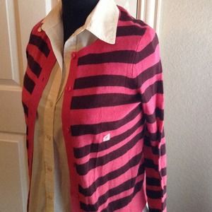 LOFT Striped Cardigan