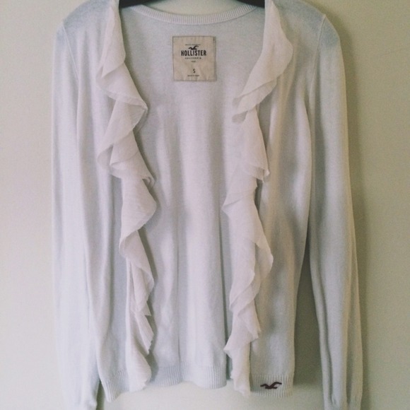Hollister White Cardigan