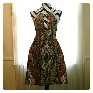 La ROK Medium 100% Silk Dress with Cotton Crochet