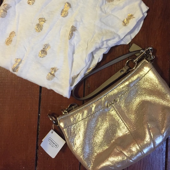 NWT golden Coach wristlet