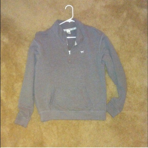❌SOLD❌Punk Victoria secret gray boyfriend half zip