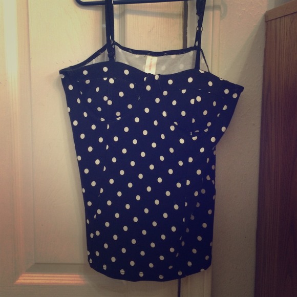 Black Polka-Dot Tank
