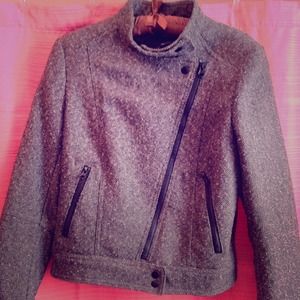 H&M tweed biker style jacket
