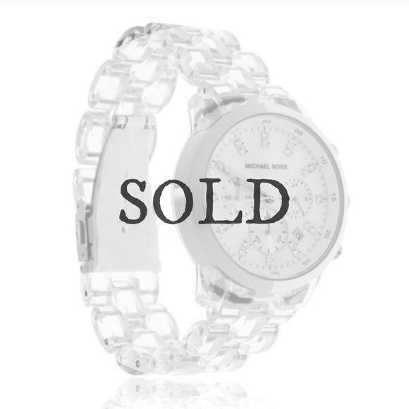Michael Kors Accessories - Michael Kors Acrylic Clear Watch Mother of Pearl