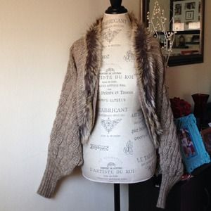 Sioni faux fur heavy cardigan
