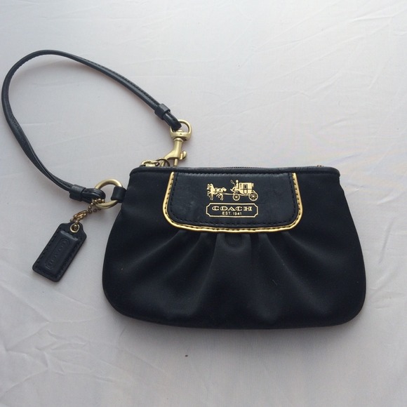 Coach pleated wristlet