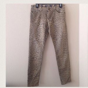 Cute Cheetah Print Denim by S.O.N.G. Sz 9