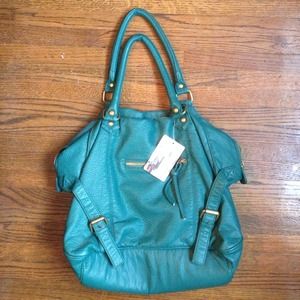 Urban outfitters dark TEAL slouchy bag!