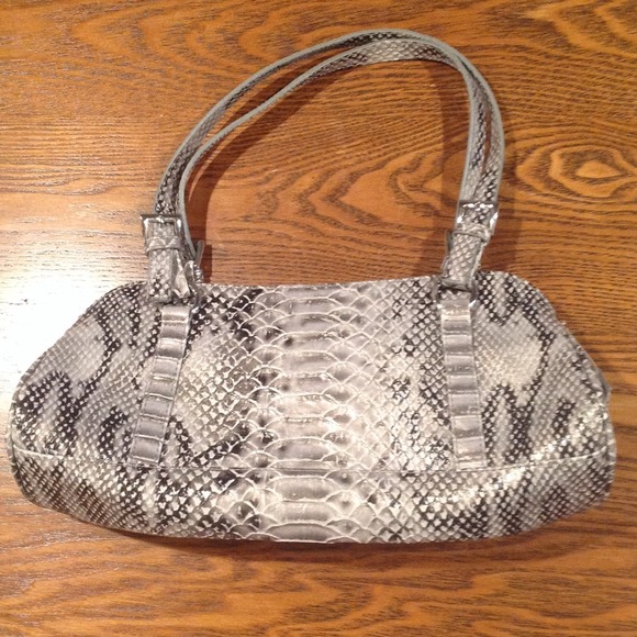 Snakeskin handbag by Bisou Bisou