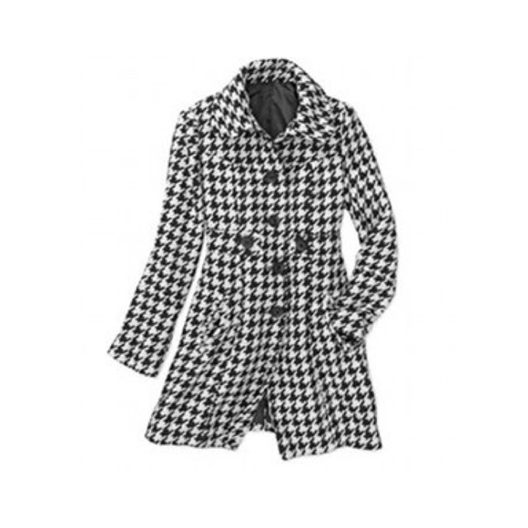 checkered peacoat