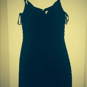 Navy blue bandage dress by Sherri Hill