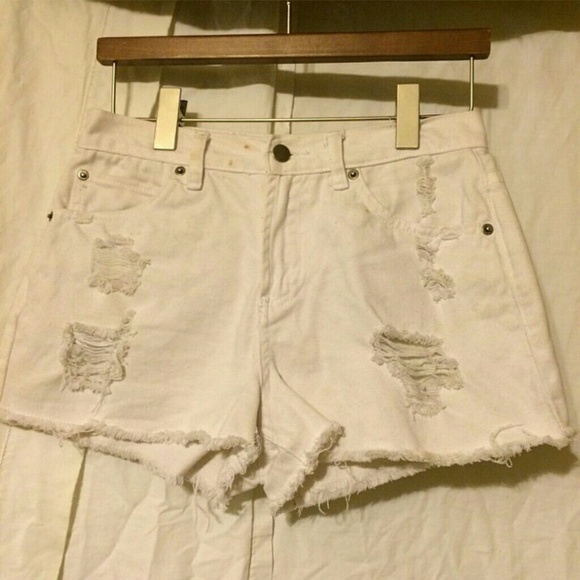 Forever 21 white high waist shorts
