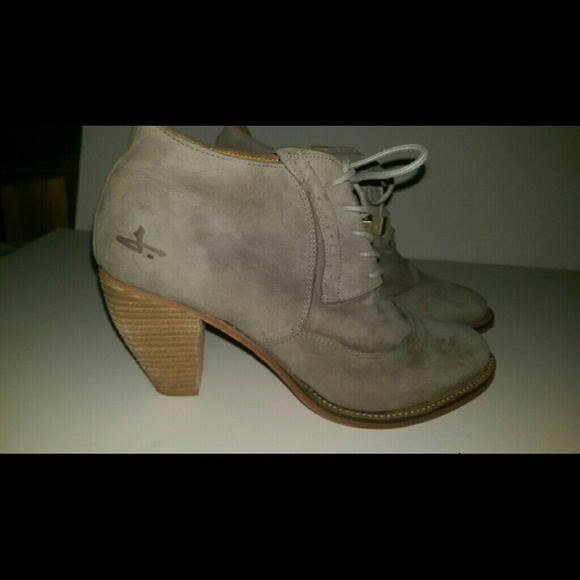 J Brand Grey Lace up Booties size 9