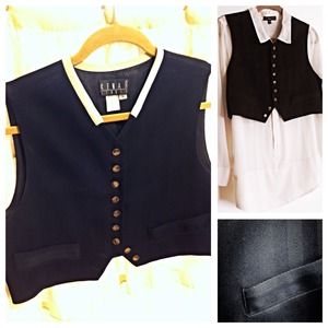 Kenar Black Tailored Vest