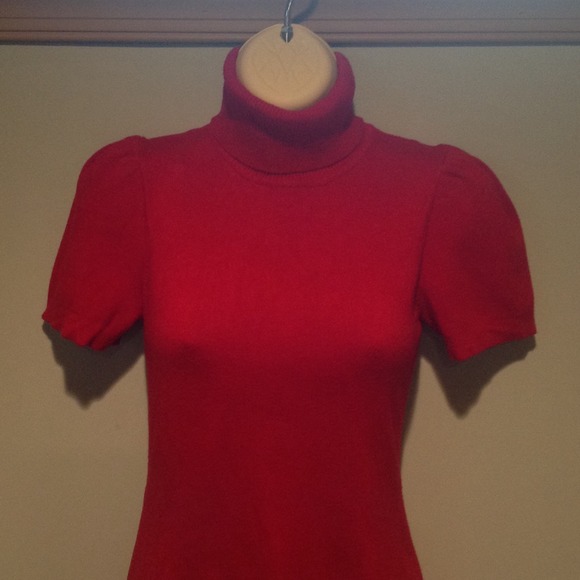 Express Red ruffled shoulder dress ❤️buy2,get 1❤️ - Picture 2 of 4