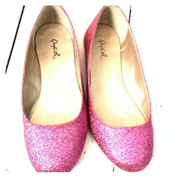 NWOT pink sparkle ballet flats
