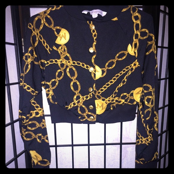 barbz nicki minaj medallion crop jacket