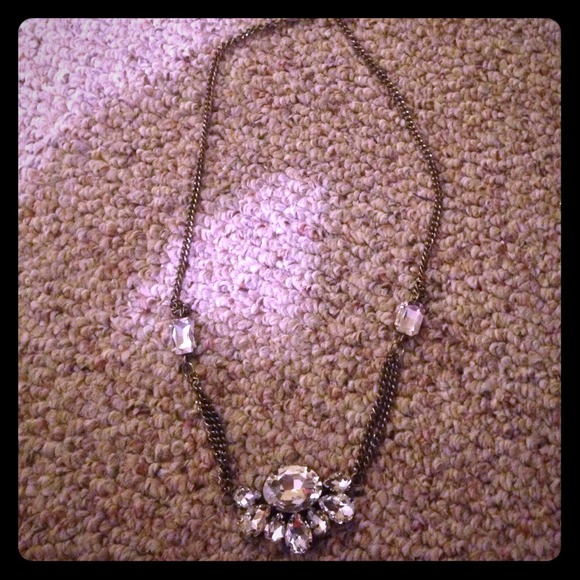 Nordstrom Long crystal necklace with centerpiece
