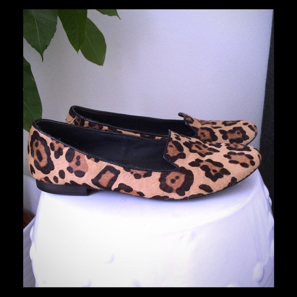Steve Madden leopard loafers