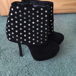Halstin black stud booties
