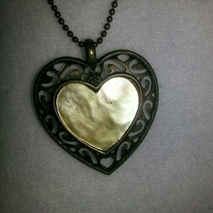 Heart necklace & earrings set