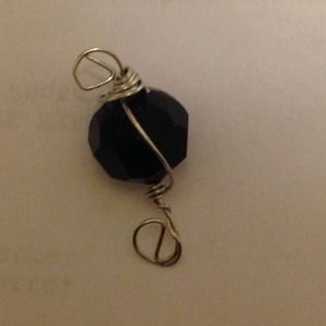 Hand made black evening pendant